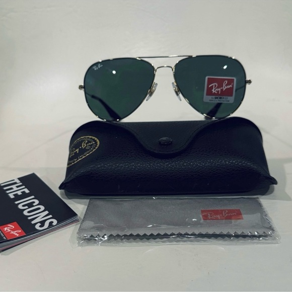 NEW Ray-Ban 🔥 Pilot RB3558 Classic Ray Ban UNISEX New Complete with Kit - Picture 9 of 11